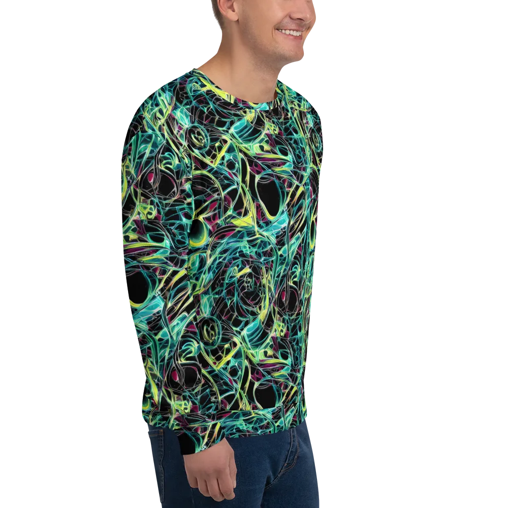 Vivid Circuitry on Sweatshirt — Right Front