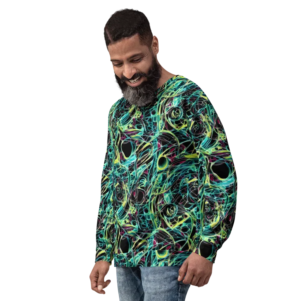 Vivid Circuitry on Sweatshirt — Left Front