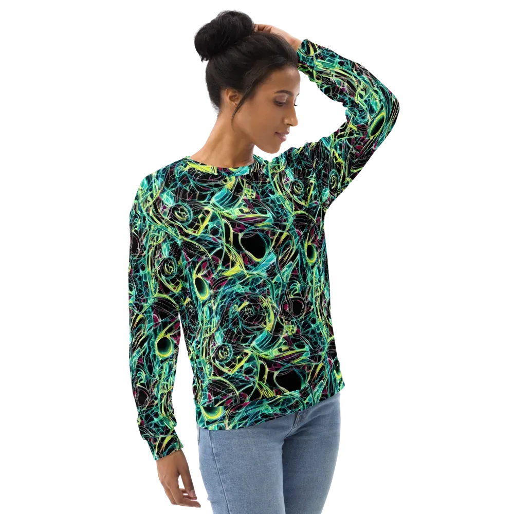Vivid Circuitry on Sweatshirt — Right Front
