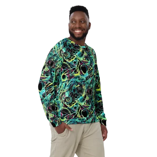 Vivid Circuitry on a Sweatshirt