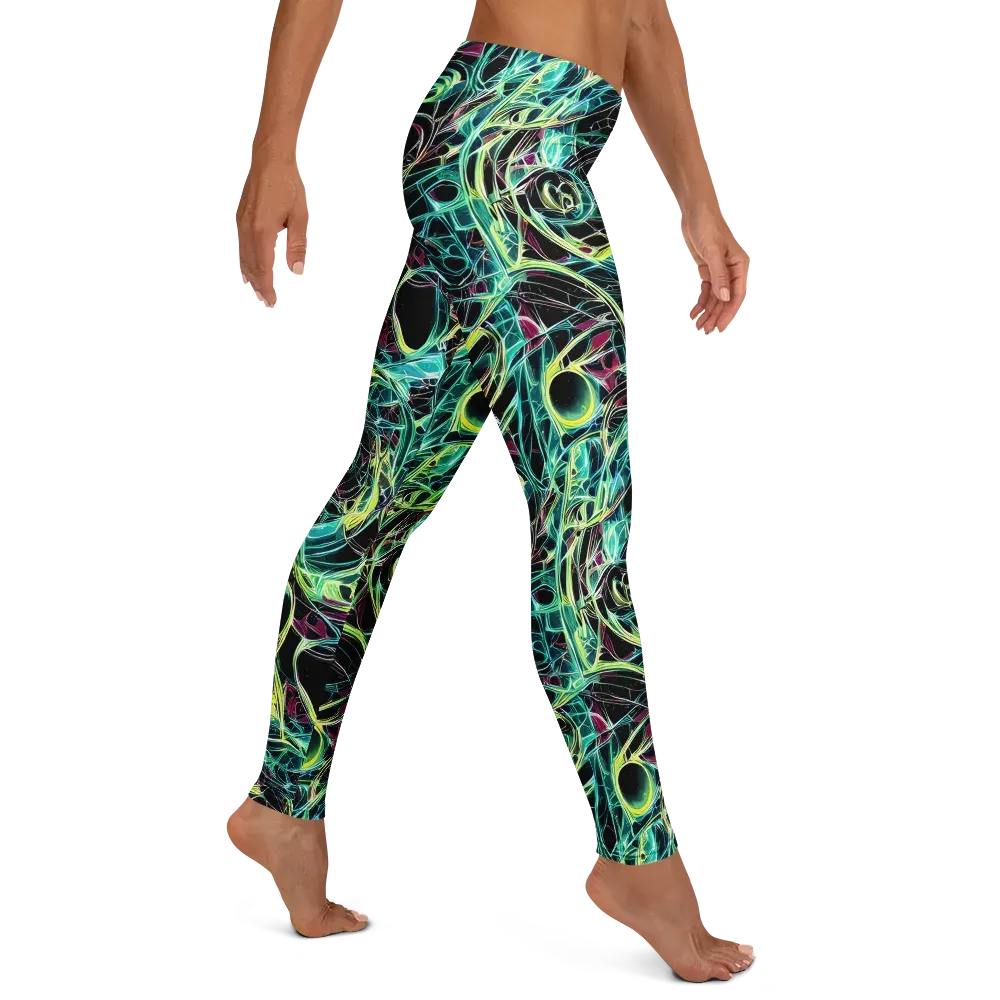 Vivid Circuitry on Leggings — Right