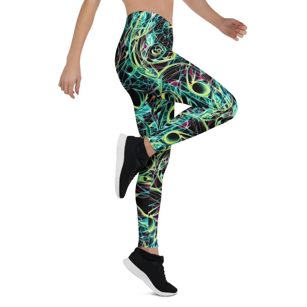 Vivid Circuitry on Leggings — Right
