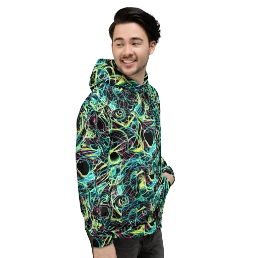 Vivid Circuitry on a Hoodie