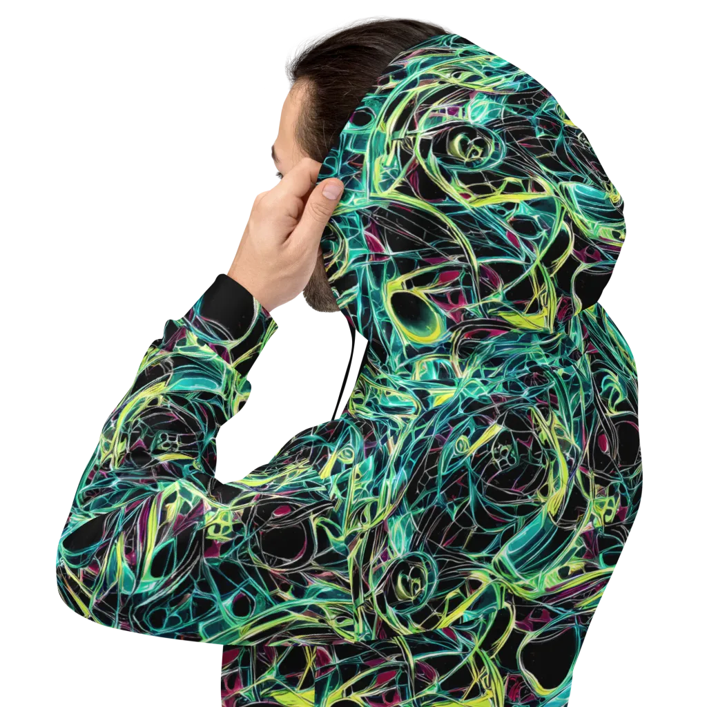 Vivid Circuitry on Hoodie — Back