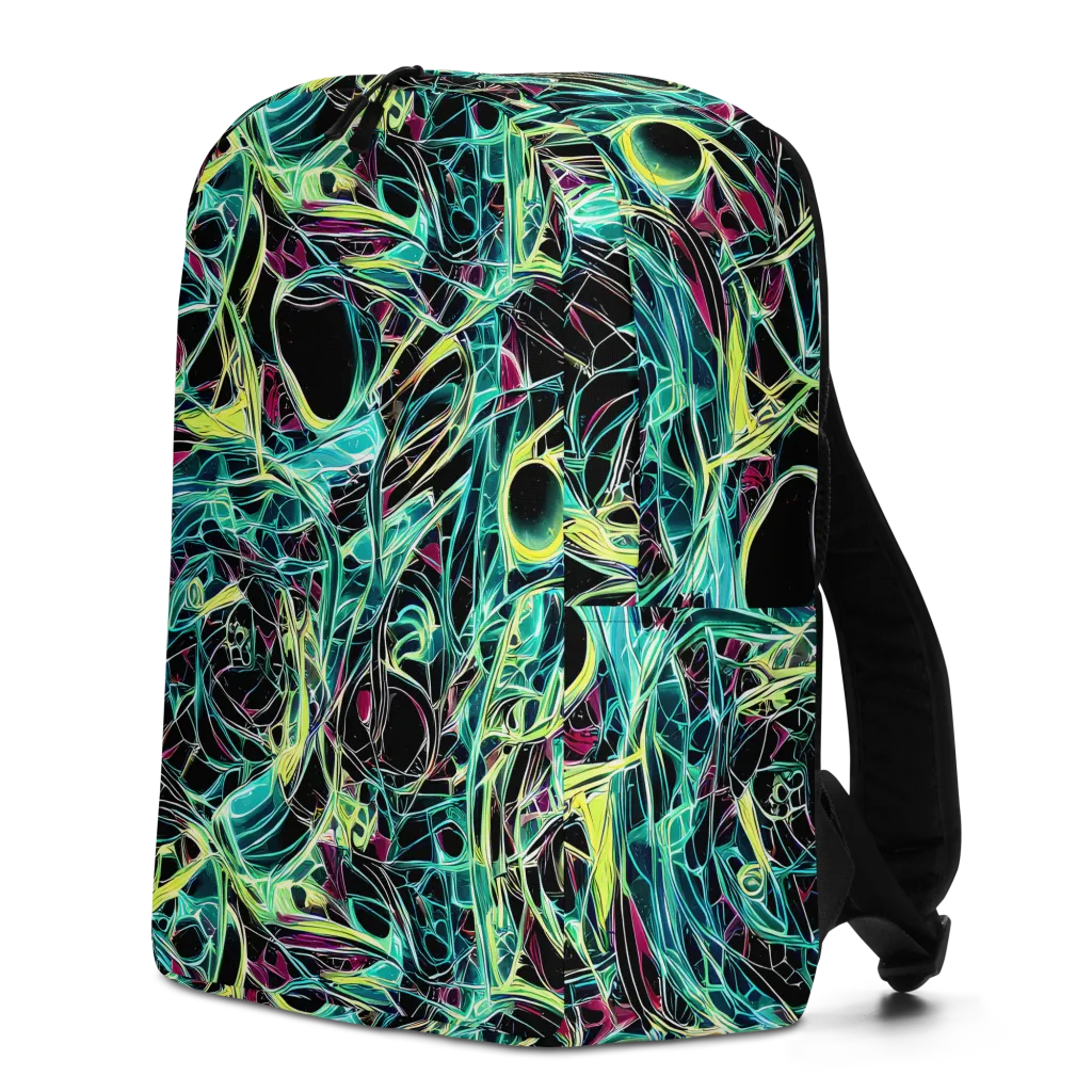 Vivid Circuitry on Minimalist Backpack — Left