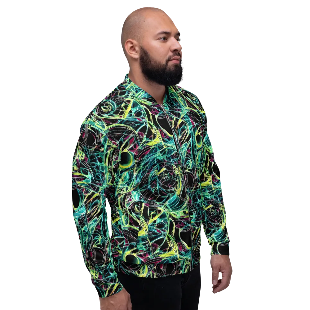 Vivid Circuitry on Bomber Jacket — Right