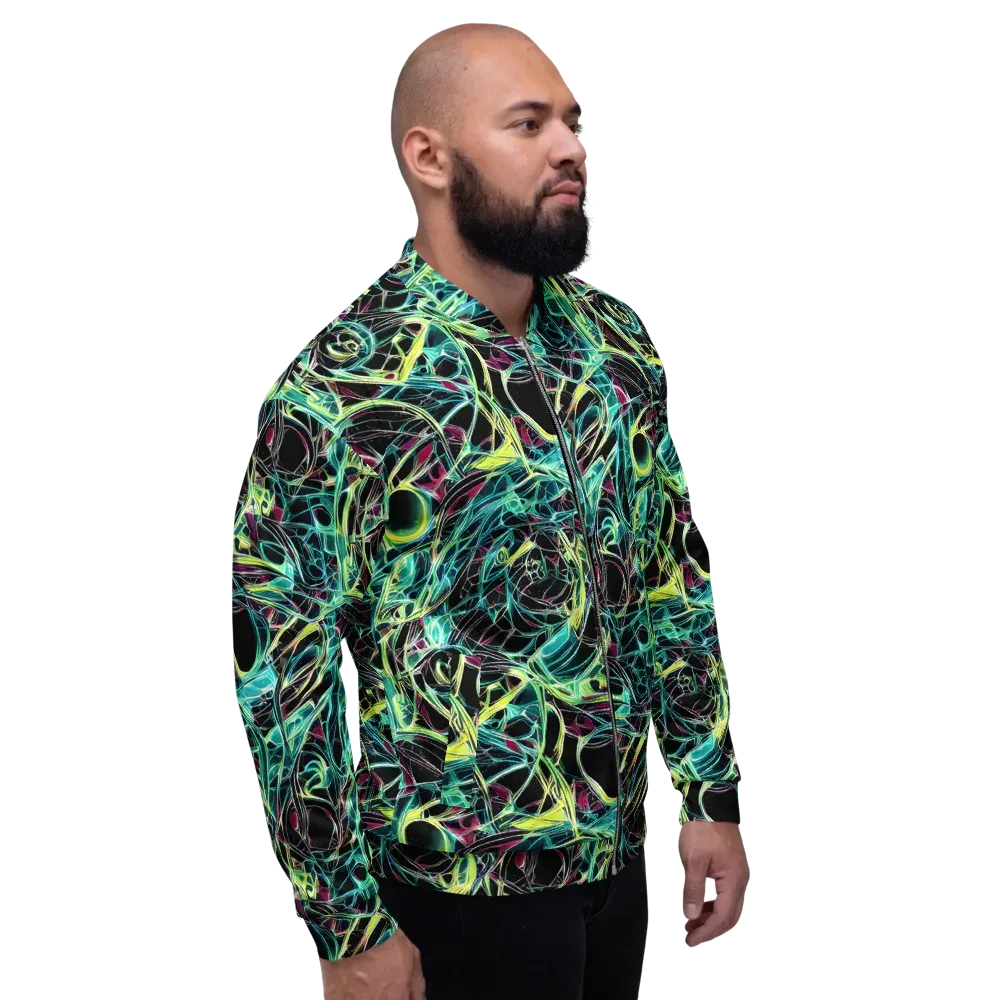 Vivid Circuitry on Bomber Jacket — Right