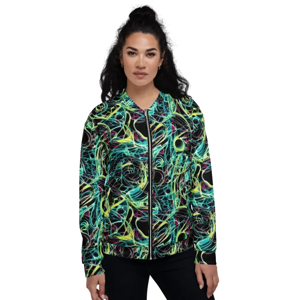 Vivid Circuitry on Bomber Jacket — Front