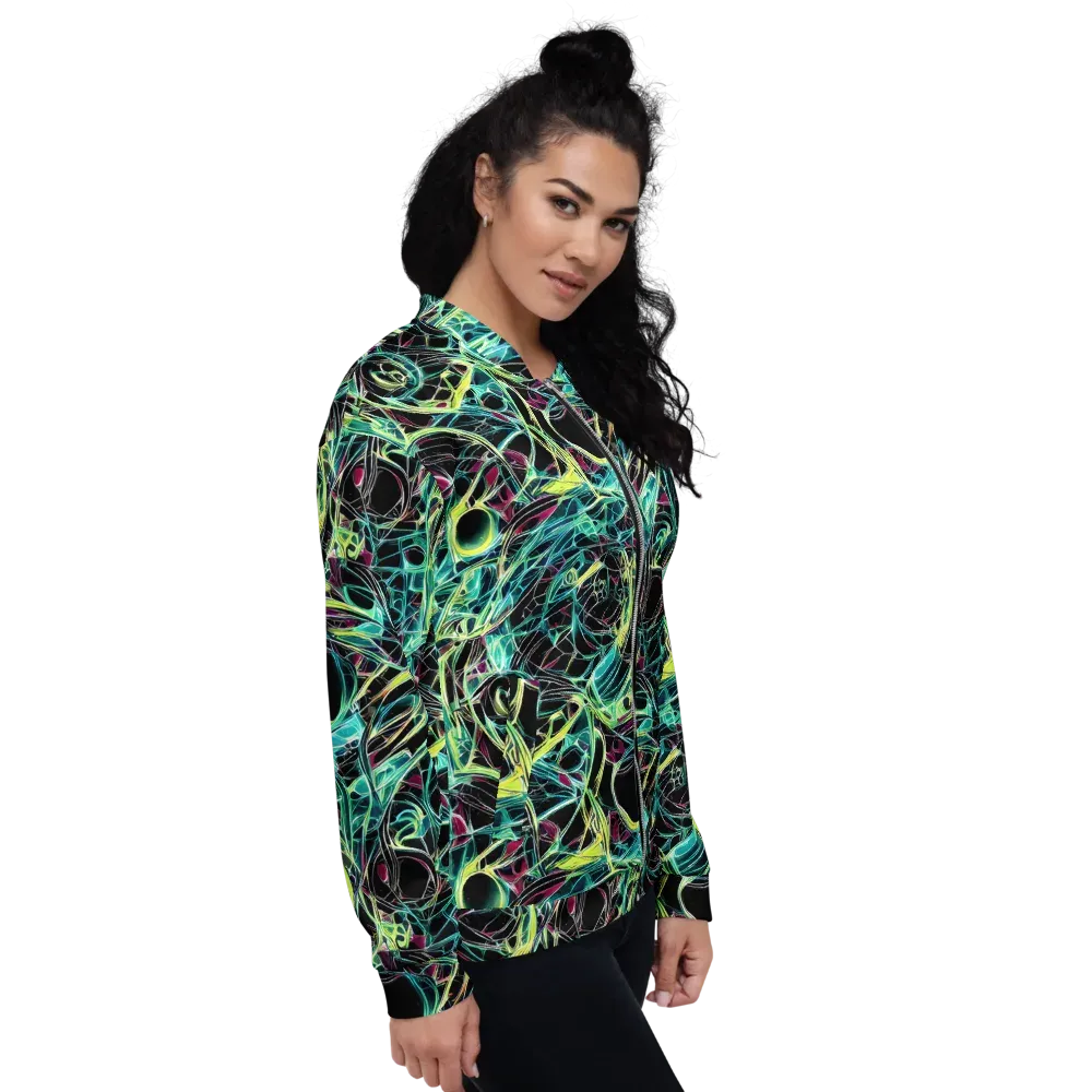Vivid Circuitry on Bomber Jacket — Right