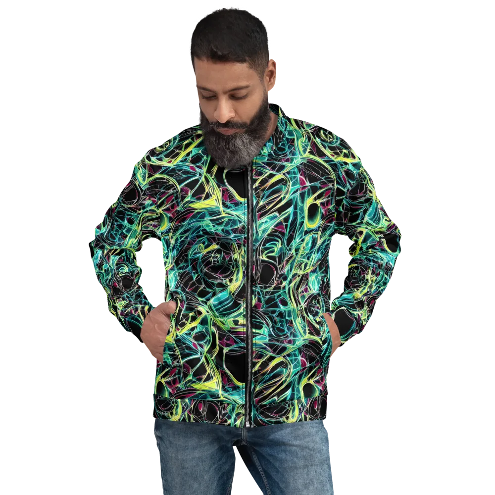 Vivid Circuitry on Bomber Jacket — Front