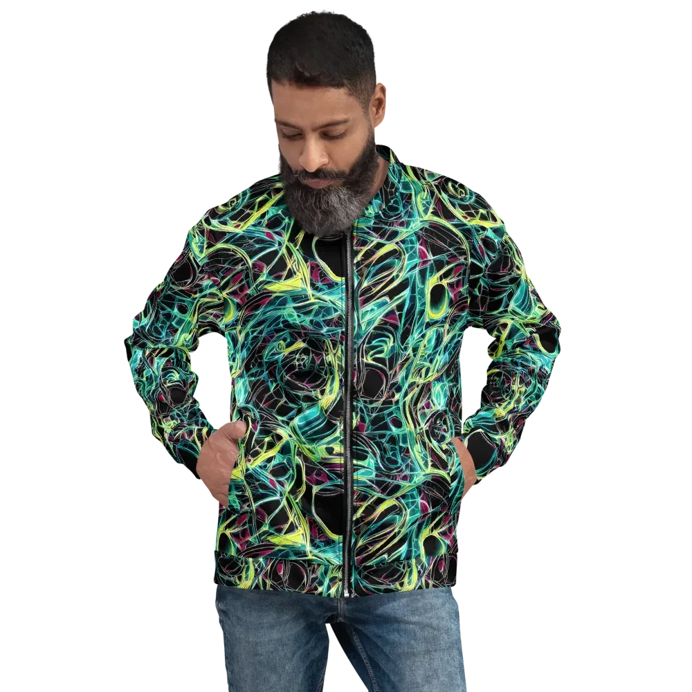 Vivid Circuitry on Bomber Jacket — Front