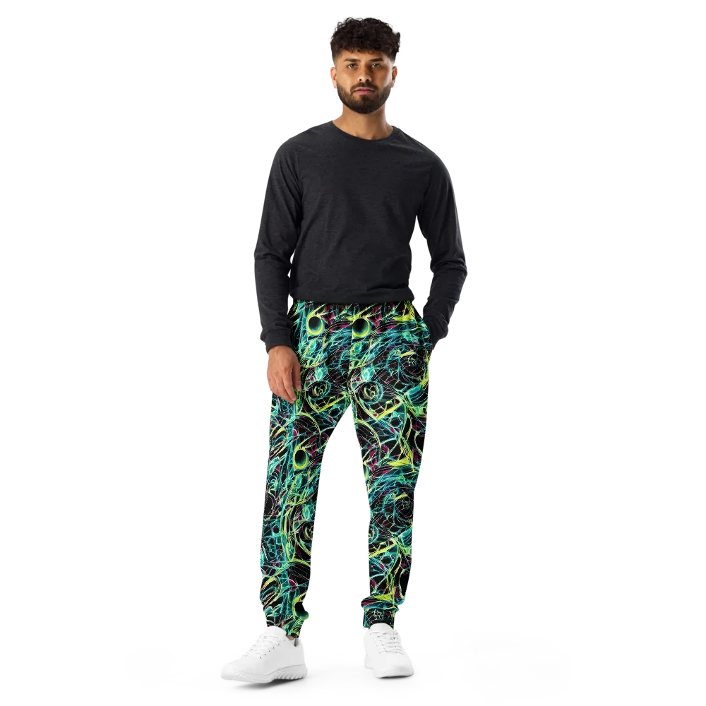Vivid Circuitry on Men's Joggers — Front