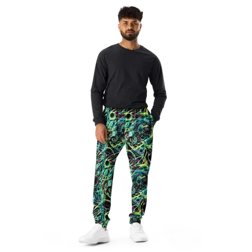 Vivid Circuitry on a Men's Joggers