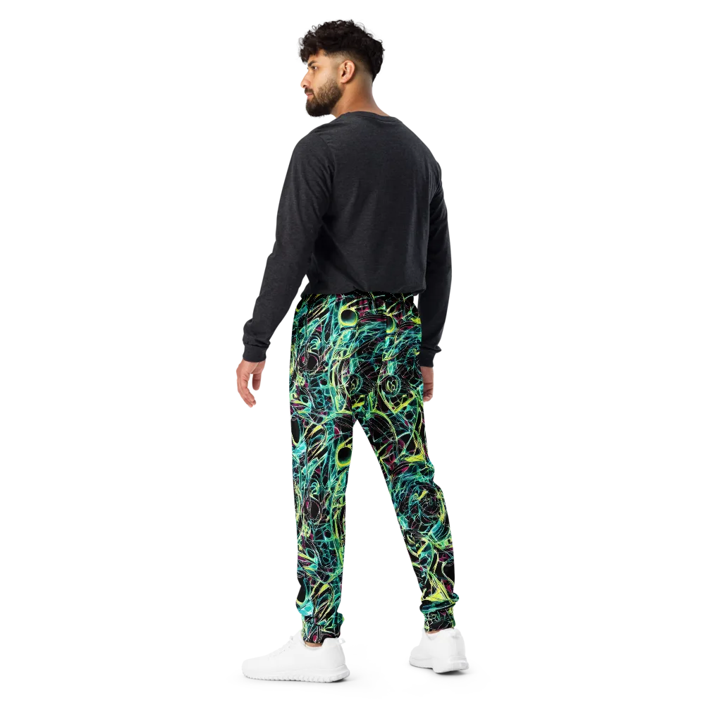 Vivid Circuitry on Men's Joggers — Back