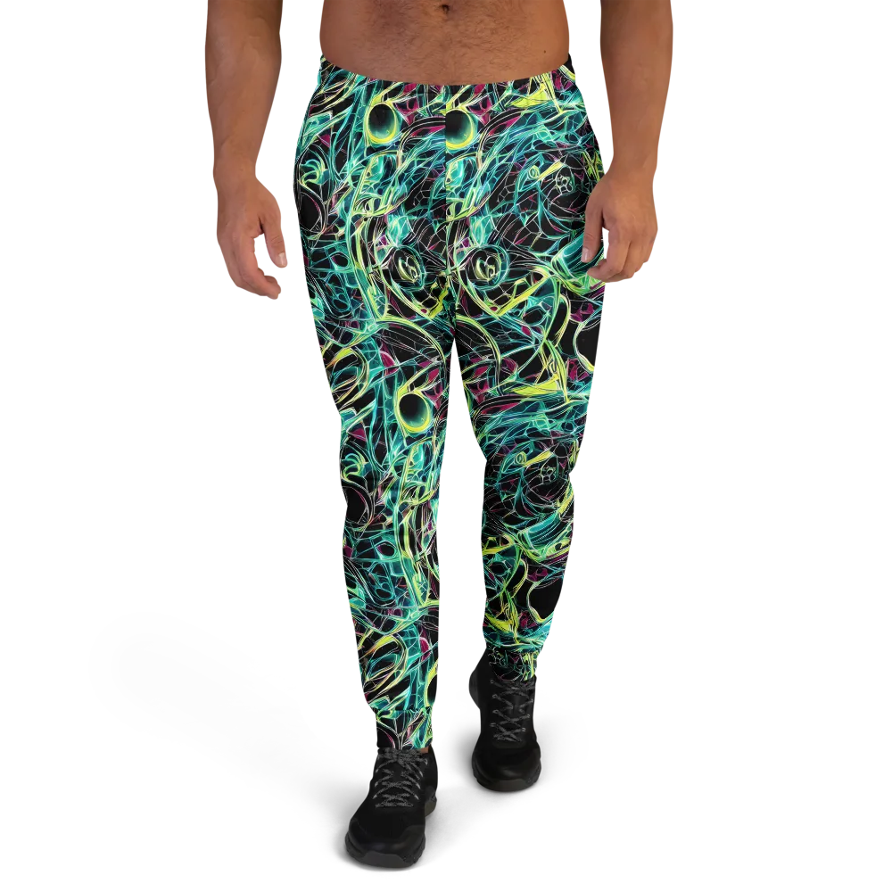 Vivid Circuitry on Men's Joggers — Front