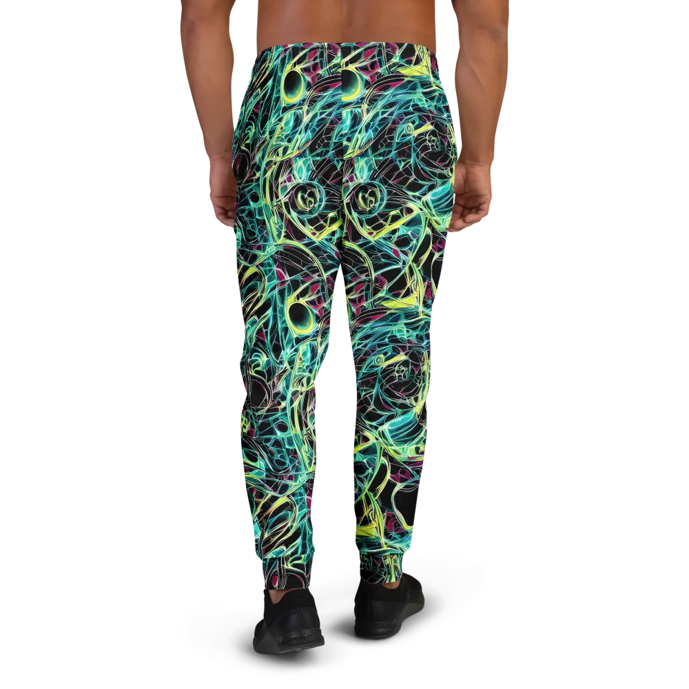 Vivid Circuitry on Men's Joggers — Back