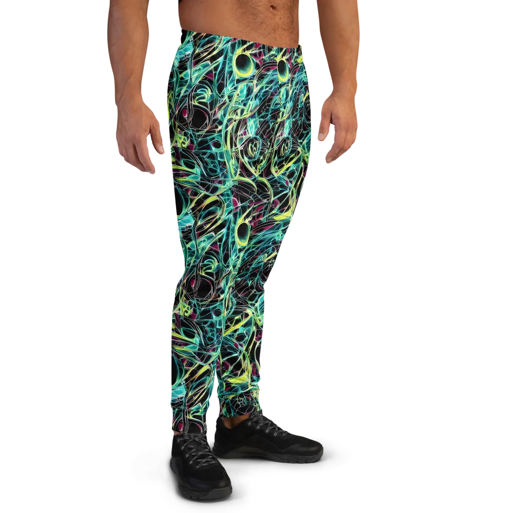 Vivid Circuitry on Men's Joggers — Right