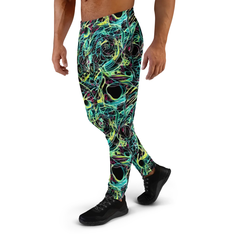 Vivid Circuitry on Men's Joggers — Left