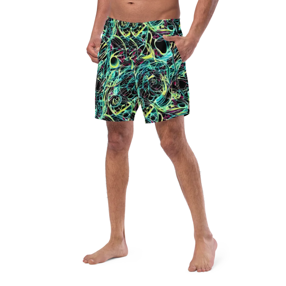 Vivid Circuitry on Swim Trunks — Left Front