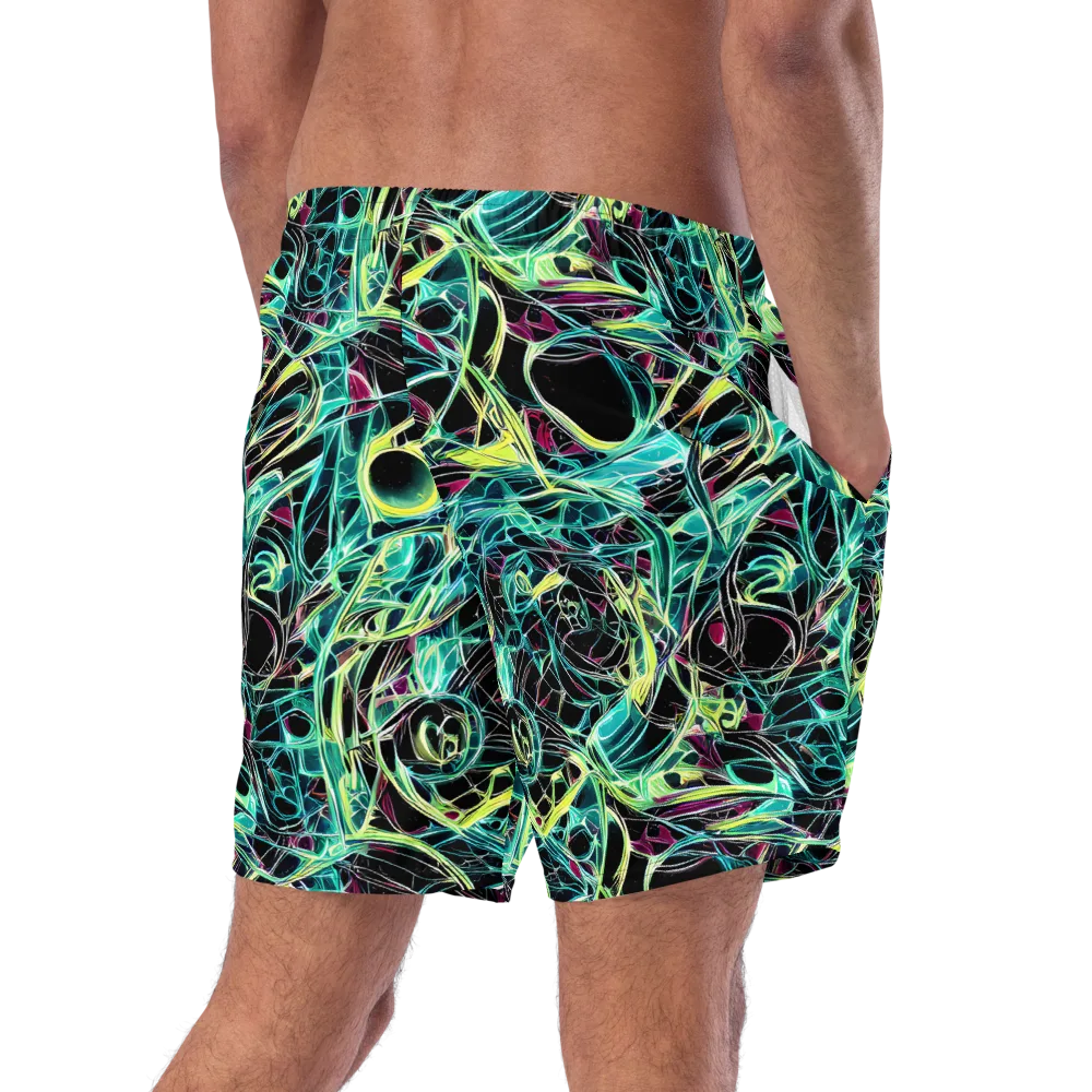 Vivid Circuitry on Swim Trunks — Right Back