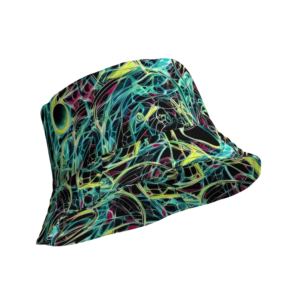 Vivid Circuitry on Reversible Bucket Hat — Product details Outside