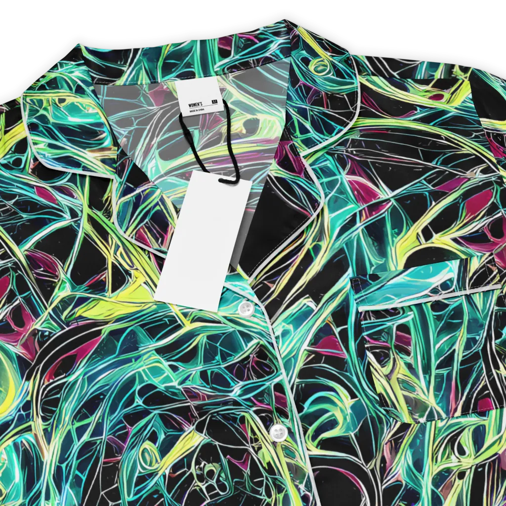 Vivid Circuitry on Women's Short Sleeve Pajama Top — Product details