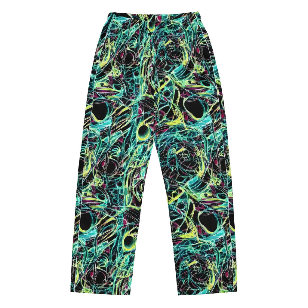 Vivid Circuitry on Women's Pajama Pants — Front