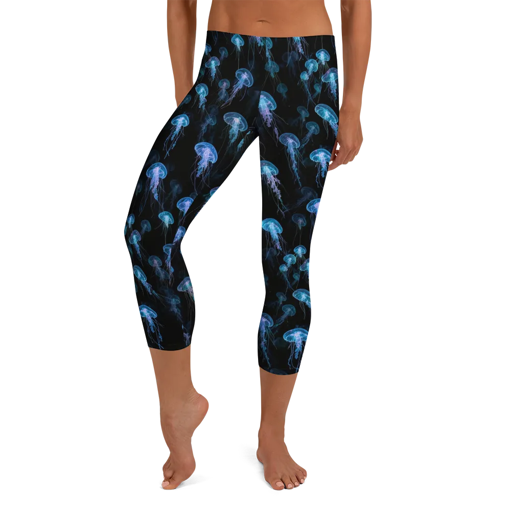 Deep Sea Reverie on Capri Leggings — Front