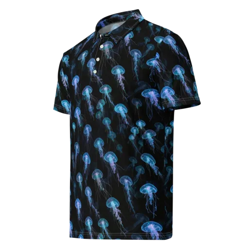 Deep Sea Reverie on a Men's Slim Fit Polo Shirt
