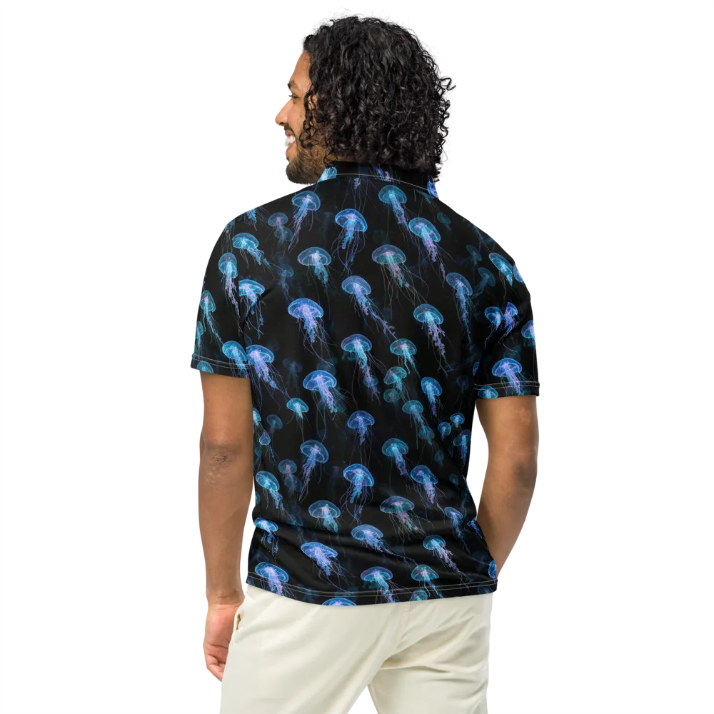 Deep Sea Reverie on Men's Slim Fit Polo Shirt — Back