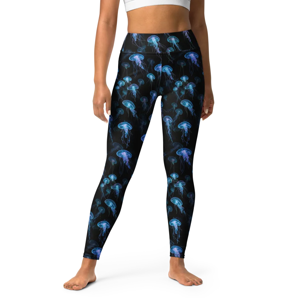 Deep Sea Reverie on Yoga Leggings — Front