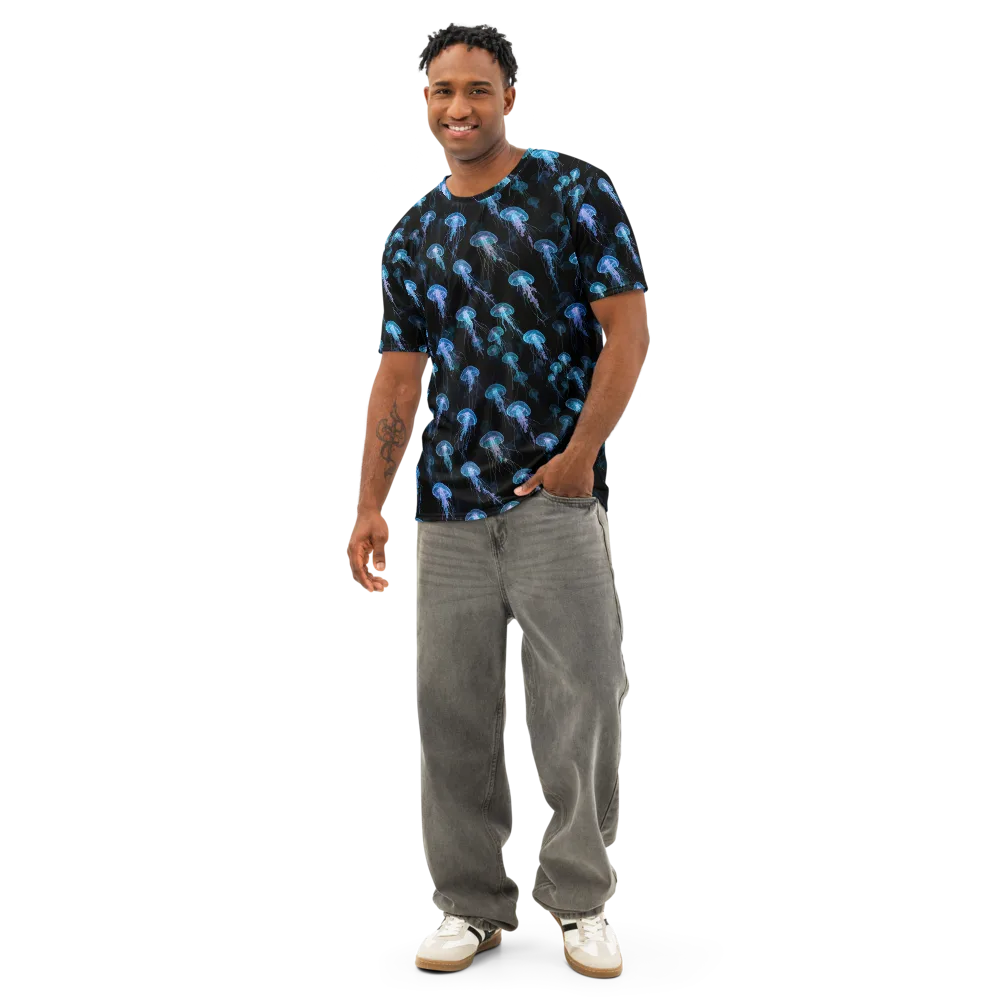 Deep Sea Reverie on Men's Cotton Crew Neck T-Shirt — Front