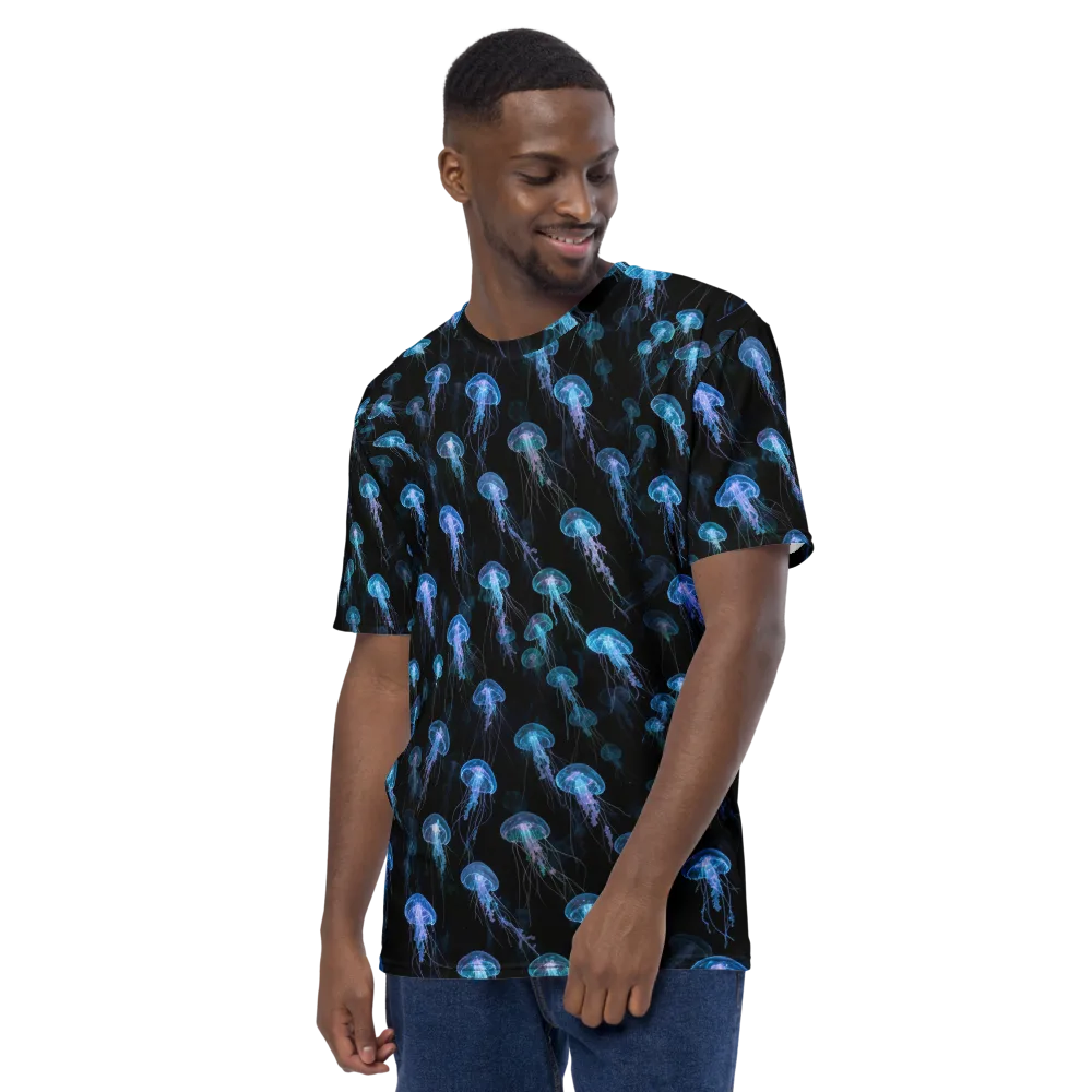 Deep Sea Reverie on Men's Crew Neck T-Shirt — Left