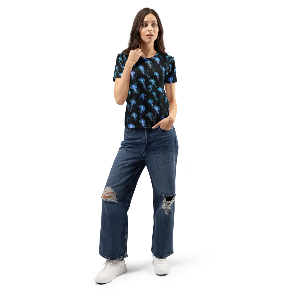 Deep Sea Reverie on Women's Crew Neck T-Shirt — Front