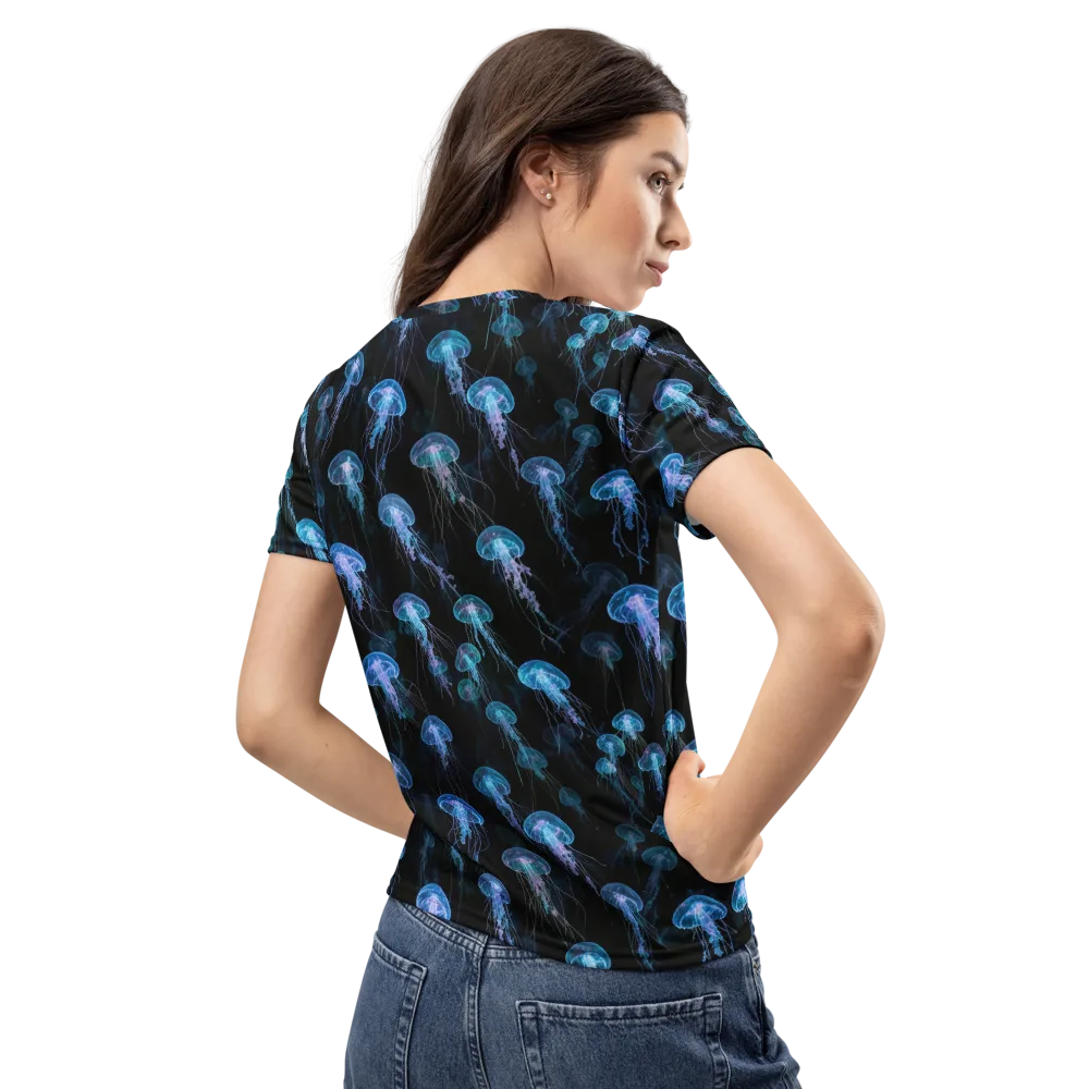 Deep Sea Reverie on Women's Crew Neck T-Shirt — Back