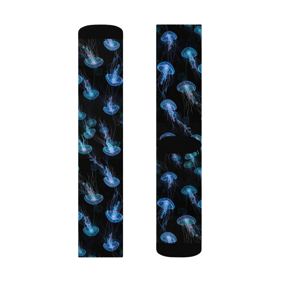 Deep Sea Reverie on Socks — Left Sock