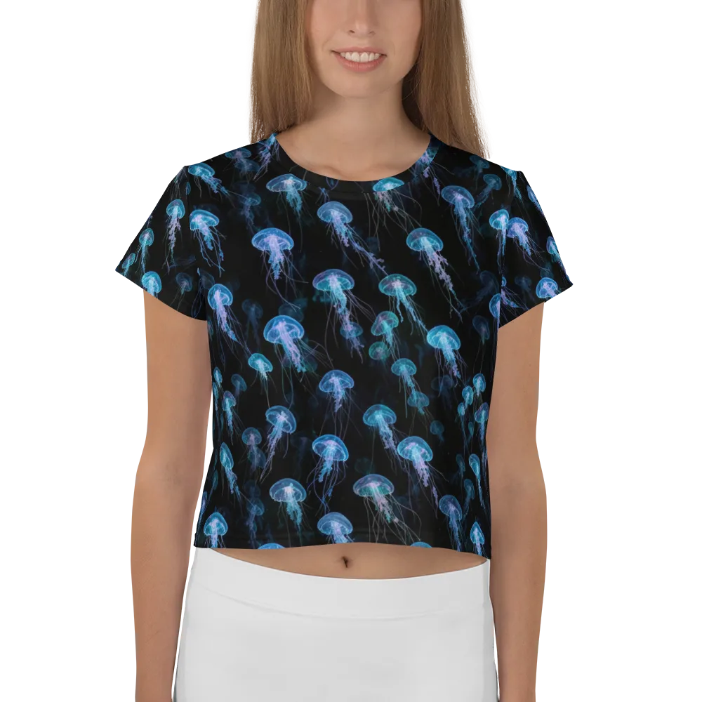 Deep Sea Reverie on Crop Tee — Front