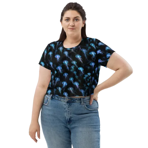 Deep Sea Reverie on a Crop Tee