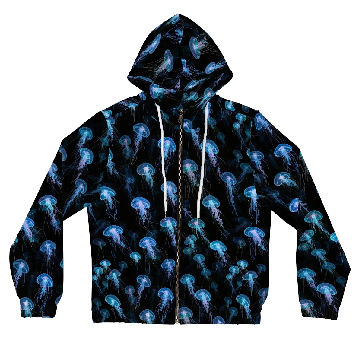 Deep Sea Reverie on Women's Full-Zip Hoodie — Front