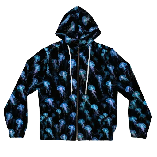 Deep Sea Reverie on a Women's Full-Zip Hoodie