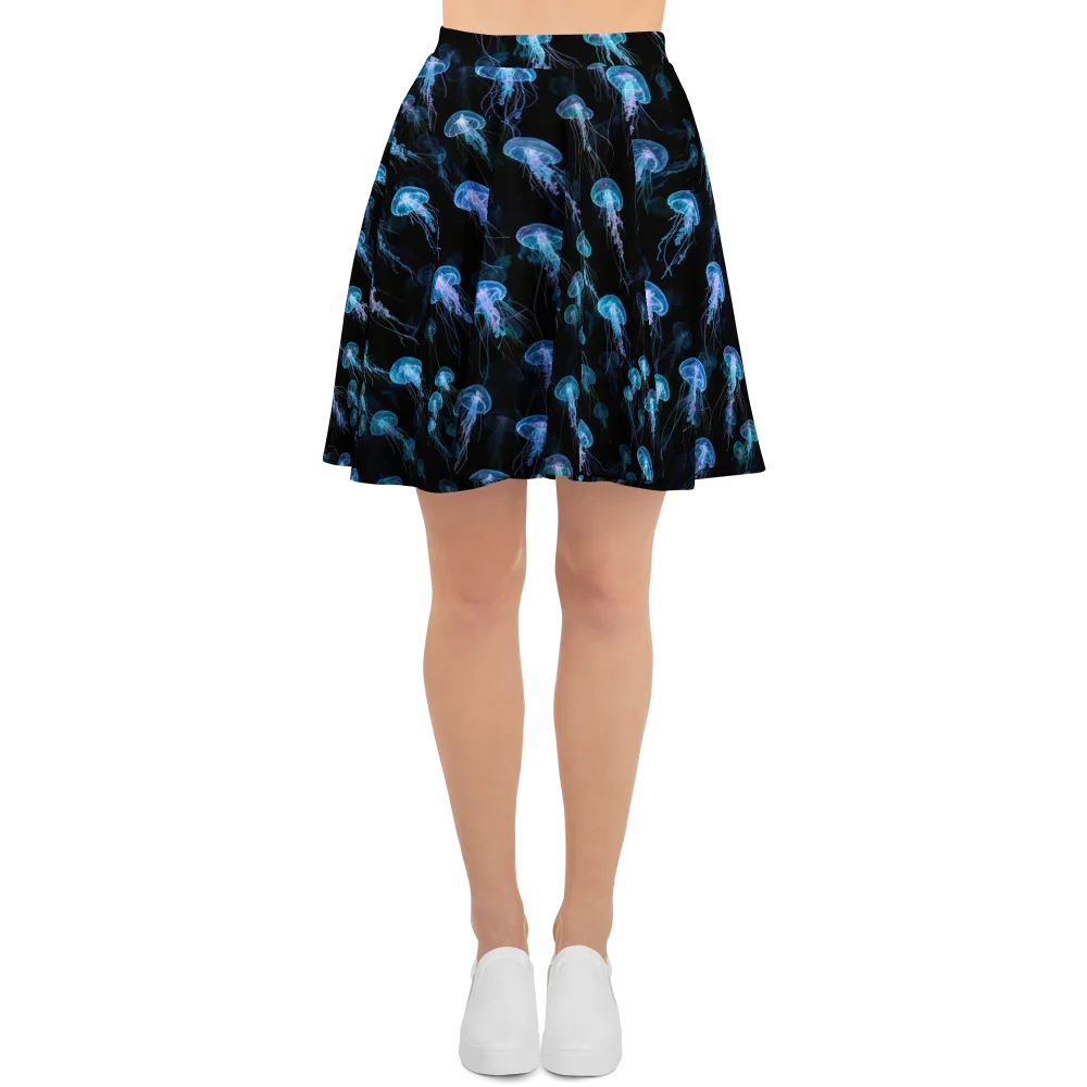 Deep Sea Reverie on Skater Skirt — Front