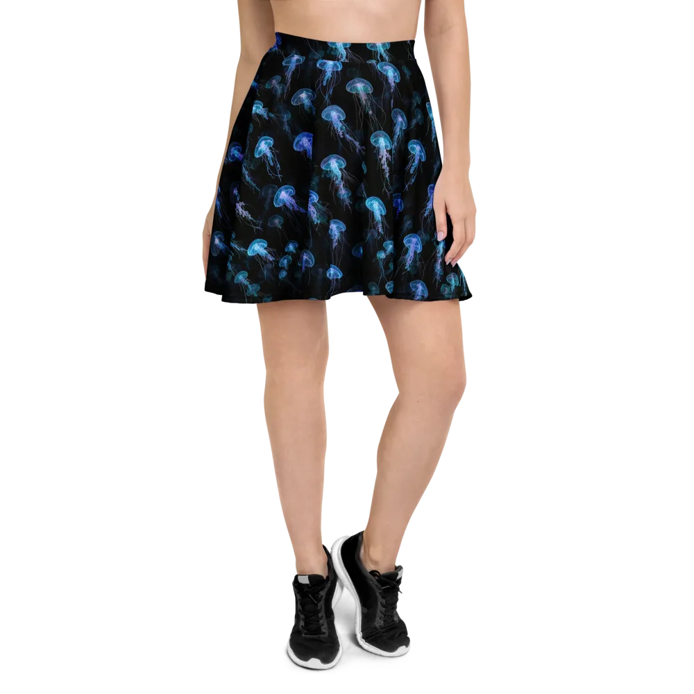 Deep Sea Reverie on Skater Skirt — Front