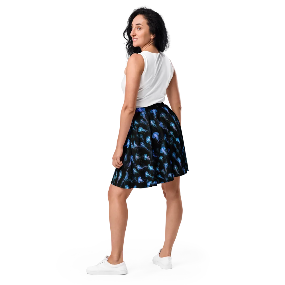 Deep Sea Reverie on Skater Skirt — Back