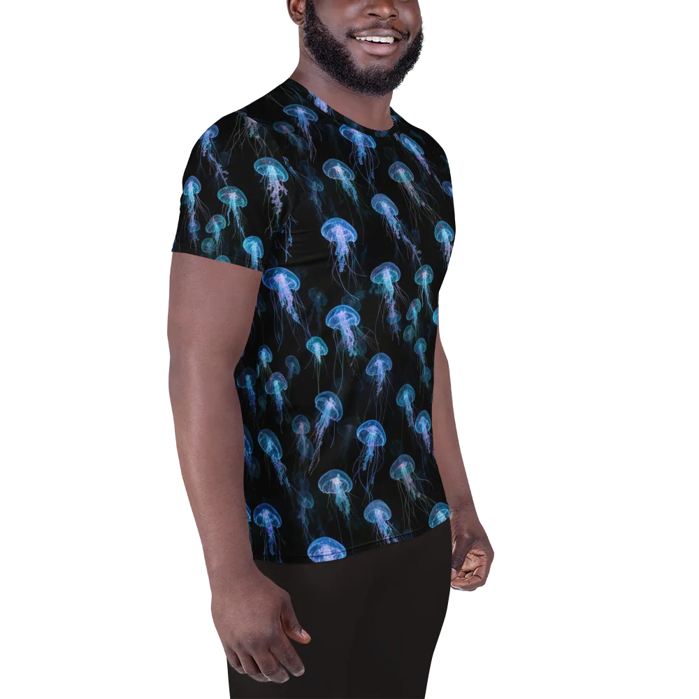 Deep Sea Reverie on Men's Athletic T-Shirt — Right