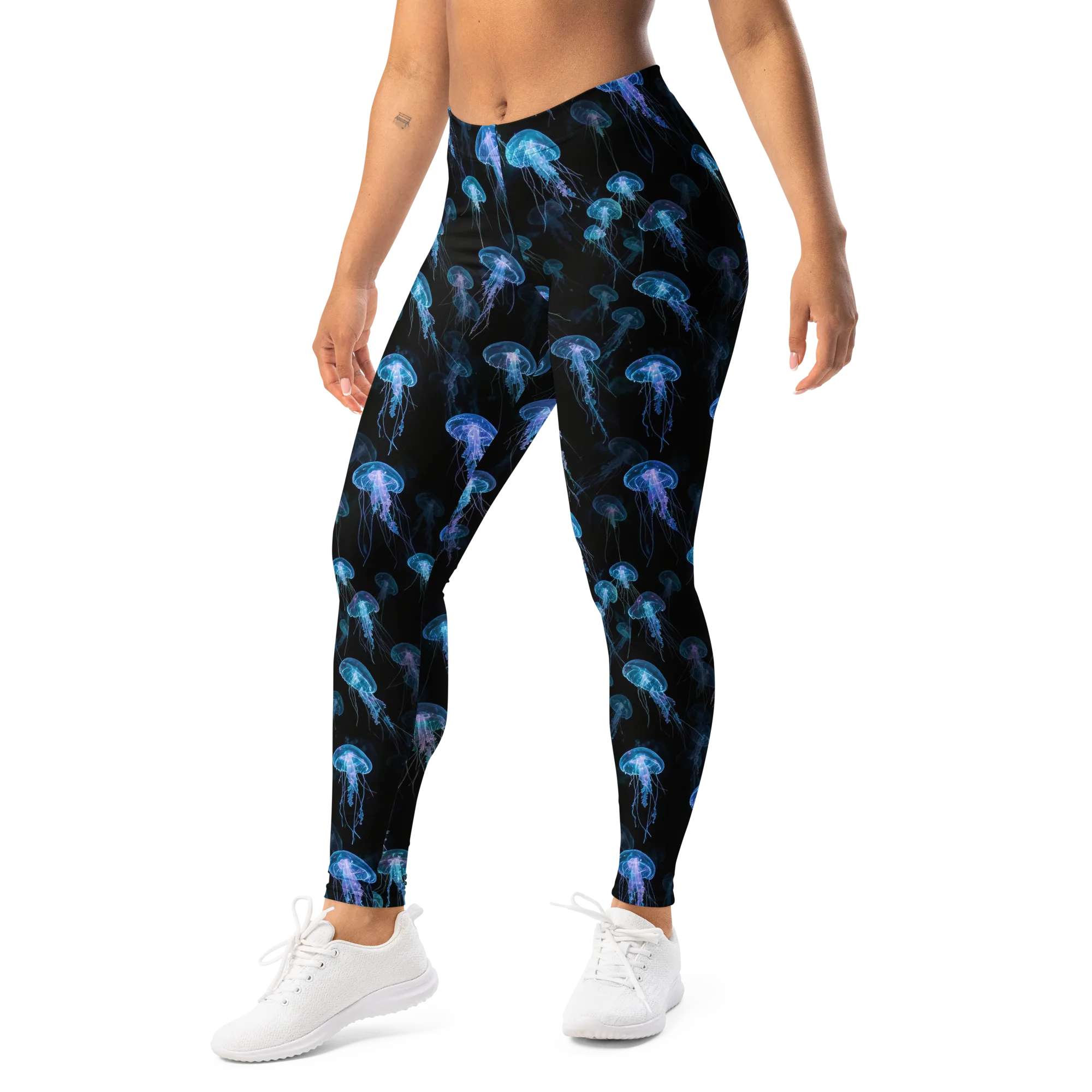 Deep Sea Reverie on Leggings — Left Front