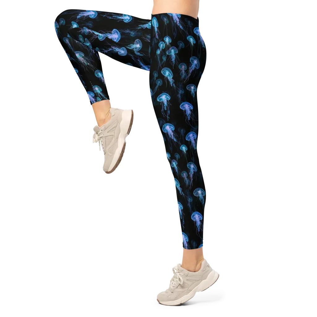 Deep Sea Reverie on Leggings — Left