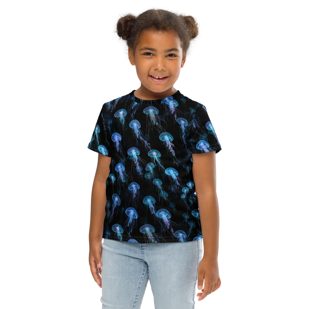 Deep Sea Reverie on Kids Crew Neck T-Shirt — Front
