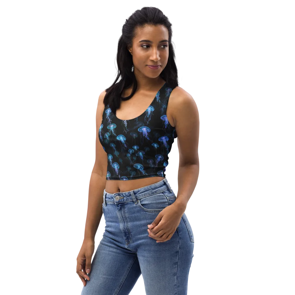 Deep Sea Reverie on Crop Top — Left Front