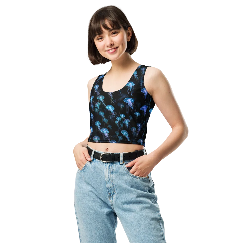 Deep Sea Reverie on Crop Top — Front