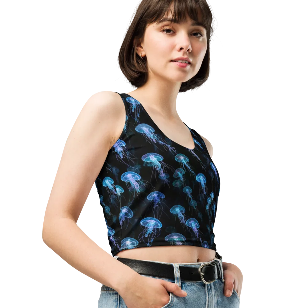 Deep Sea Reverie on Crop Top — Right Front